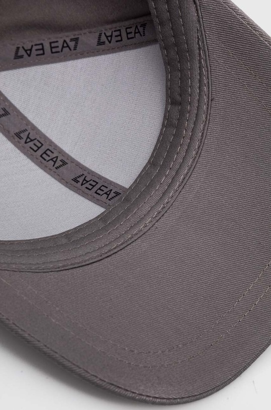 Bavlněná baseballová čepice EA7 Emporio Armani šedá CC010.247088.27041