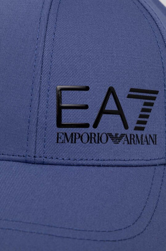 EA7 Emporio Armani czapka z daszkiem bawełniana CC010.247088.70336 niebieski SS24