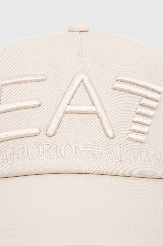 EA7 Emporio Armani czapka z daszkiem bawełniana CC980.245091.23814 beżowy SS24