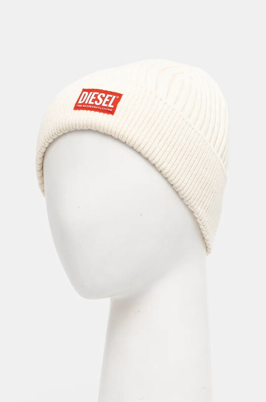 Vlněná čepice Diesel A09504.0DAOB béžová AA00