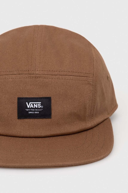 Βαμβακερό καπέλο του μπέιζμπολ Vans VN000GK8CR61 καφέ SS24