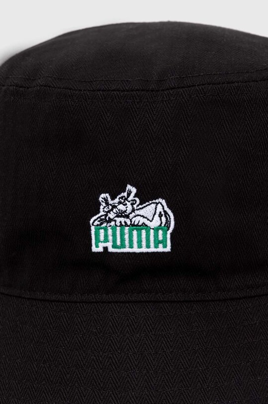 Bavlnený klobúk Puma Skate Bucket 025133 čierna SS24