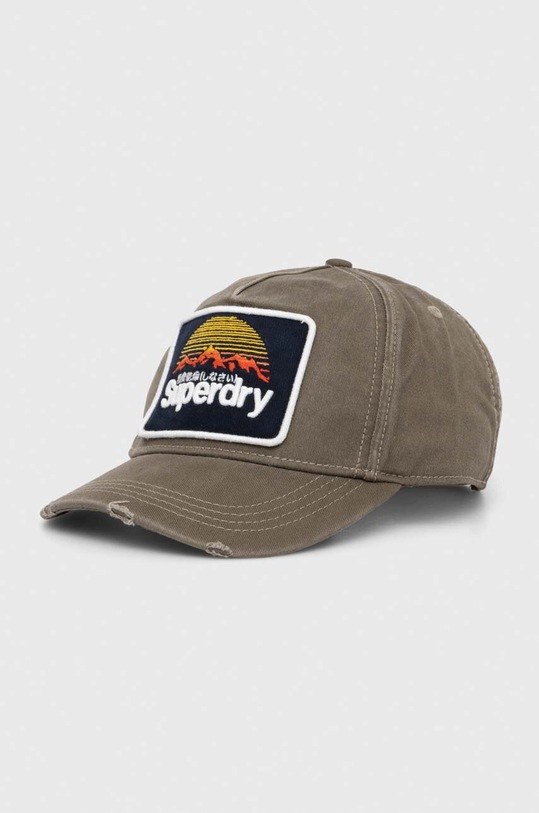 Bavlnená šiltovka Superdry bavlna zelená W9010177A.03O