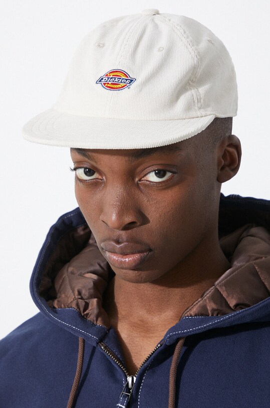 Menčestrová baseballová čiapka Dickies CHASE CITY CAP DK0A4YPJ béžová