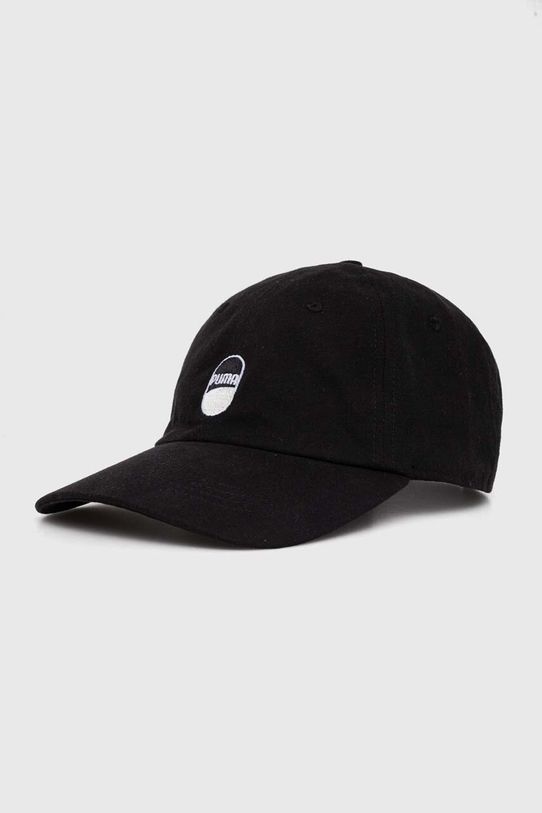 Бавовняна бейсболка Puma Downtown Low Curve Cap аплікація чорний 025312