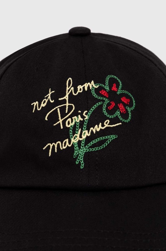 Drôle de Monsieur cotton baseball cap La Casquette Slogan Esquisse D.CP141.CO138.BL black SS24
