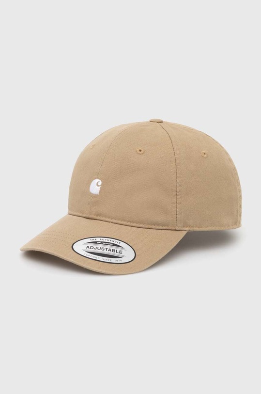 Βαμβακερό καπέλο του μπέιζμπολ Carhartt WIP Madison Logo Cap απλικέ μπεζ I023750.22WXX
