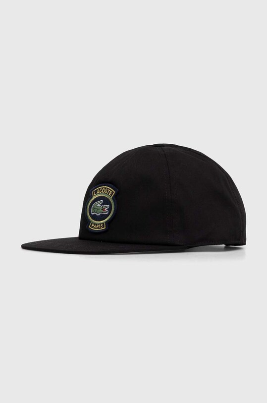 Lacoste czapka z daszkiem aplikacja czarny RK7589