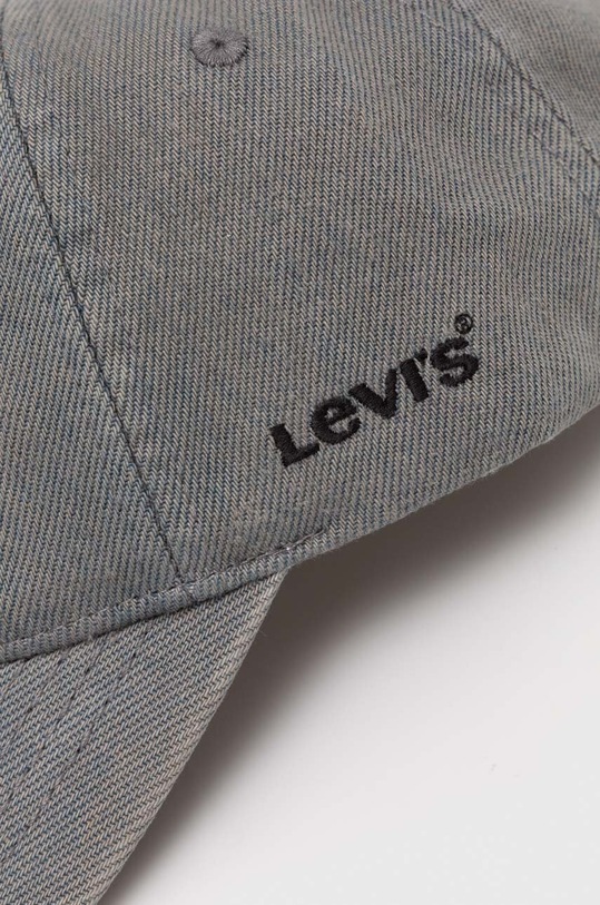 Βαμβακερό καπέλο του μπέιζμπολ Levi's D7589.0013 γκρί SS24
