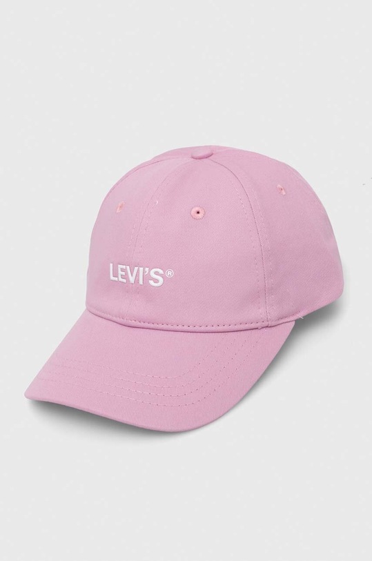 Levi's czapka z daszkiem bawełniana aplikacja różowy D7712.0005