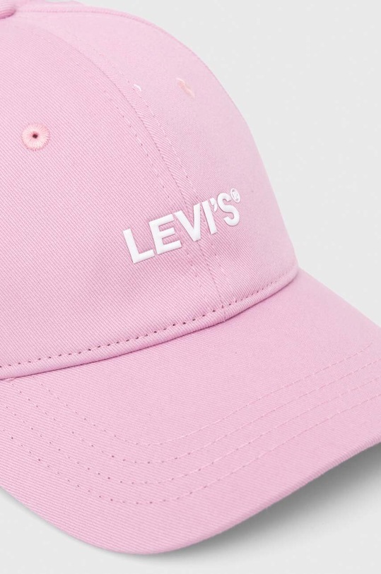 Levi's czapka z daszkiem bawełniana D7712.0005 różowy SS24