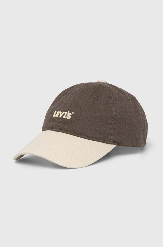 Levi's czapka z daszkiem bawełniana aplikacja zielony D7946.0002