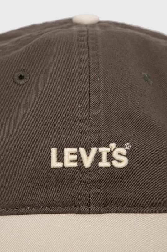 Levi's czapka z daszkiem bawełniana D7946.0002 zielony SS24