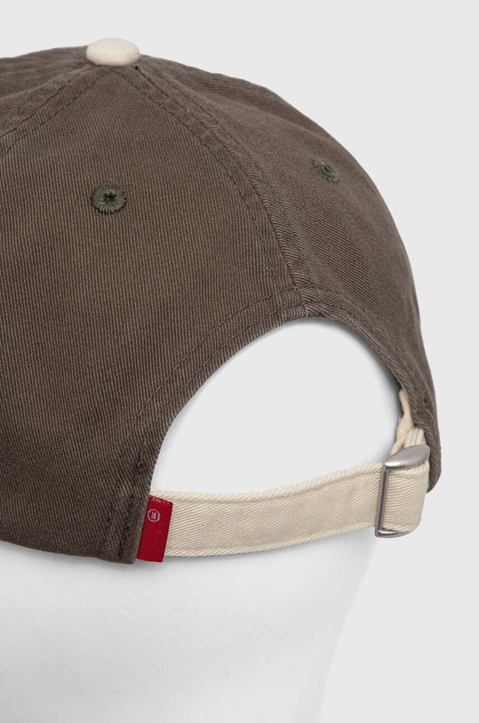 Akcesoria Levi's czapka z daszkiem bawełniana D7946.0002 zielony