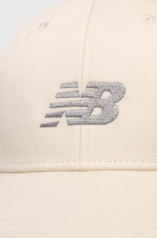 New Balance czapka z daszkiem bawełniana LAH41013LIN LAH41013LIN beżowy SS24