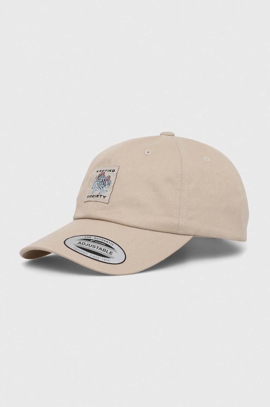 Bavlněná baseballová čepice Kaotiko bavlna béžová AO007.01.1528