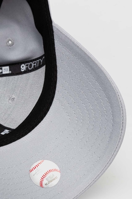 Bavlněná baseballová čepice New Era LOS ANGELES DODGERS šedá 60435114