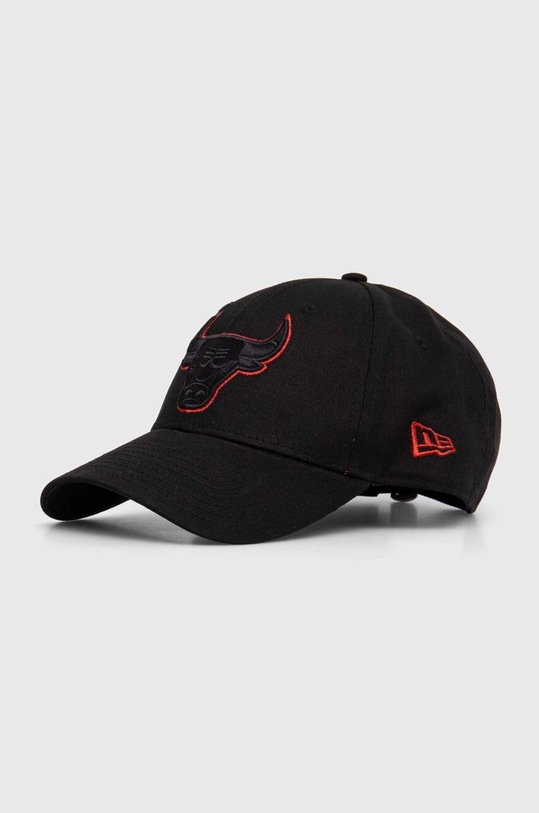 Бавовняна бейсболка New Era Chicago Bulls колір чорний з аплікацією ...