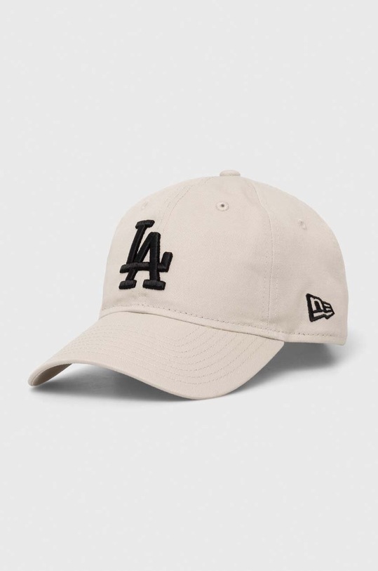New Era czapka z daszkiem bawełniana aplikacja beżowy 60435253