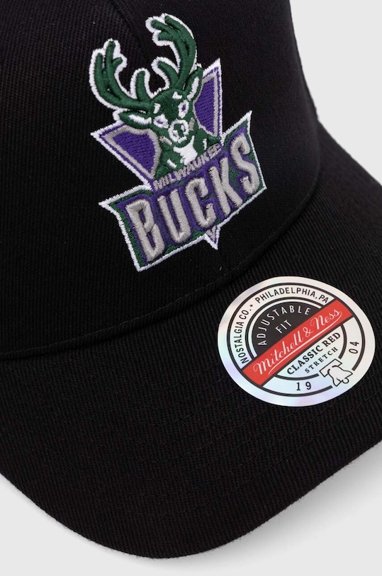 Аксесуари Кепка з домішкою вовни Mitchell&Ness NBA MILWAUKEE BUCKS HHSSINTL1245.MBUBLCK чорний