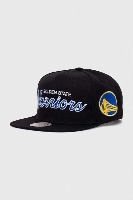 Kapa sa šiltom s dodatkom vune Mitchell&Ness NBA GOLDEN STATE WARRIORS natpis crna HHSS3280.GSWYYPPPBLCK