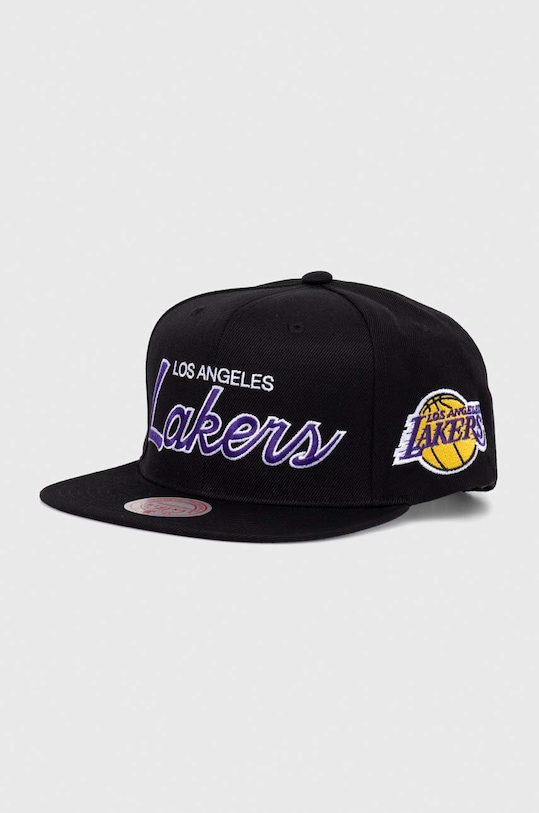 Mitchell&Ness czapka z daszkiem z domieszką wełny NBA LOS ANGELES LAKERS z domieszką wełny czarny HHSS3280.LALYYPPPBLCK