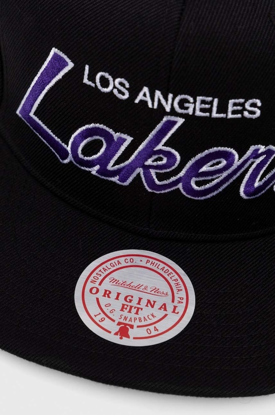 Mitchell&Ness czapka z daszkiem z domieszką wełny NBA LOS ANGELES LAKERS HHSS3280.LALYYPPPBLCK czarny SS24