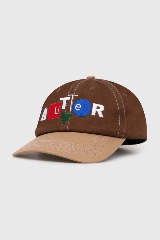 Βαμβακερό καπέλο του μπέιζμπολ Butter Goods Design Co 6 Panel Cap με μοτίβο καφέ BGQ1246802