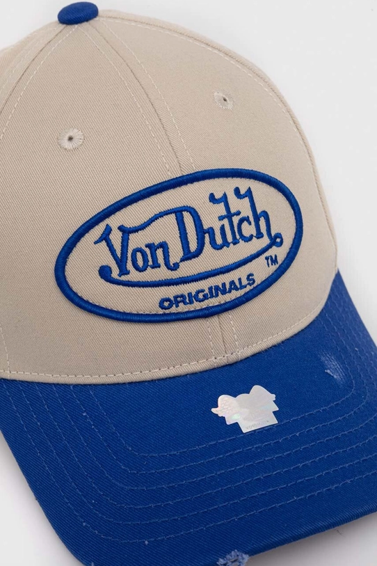 Хлопковая кепка Von Dutch 7030578 голубой SS24