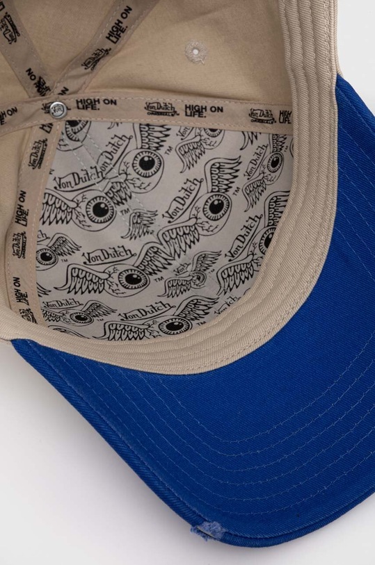Von Dutch czapka z daszkiem bawełniana niebieski 7030578