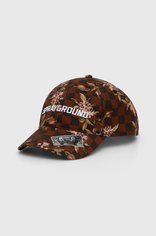 Sprayground berretto da baseball in cotone cotone marrone SP6630FWR