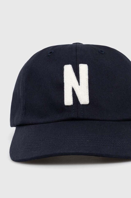 Norse Projects czapka z daszkiem bawełniana Felt N Twill Sports Cap N80.0128.7004 granatowy SS24