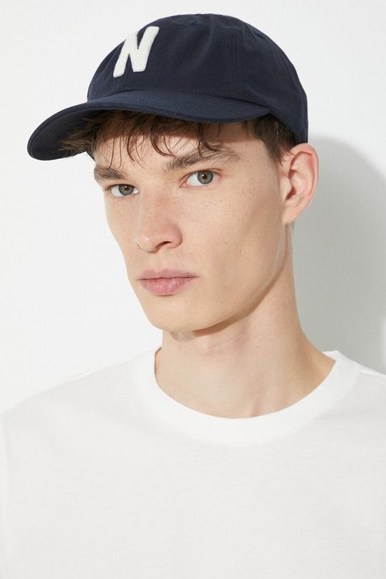 Бавовняна бейсболка Norse Projects Felt N Twill Sports Cap N80.0128.7004 темно-синій