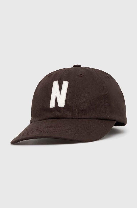 Norse Projects cotton baseball cap Felt N Twill Sports Cap applique brown N80.0128.2022