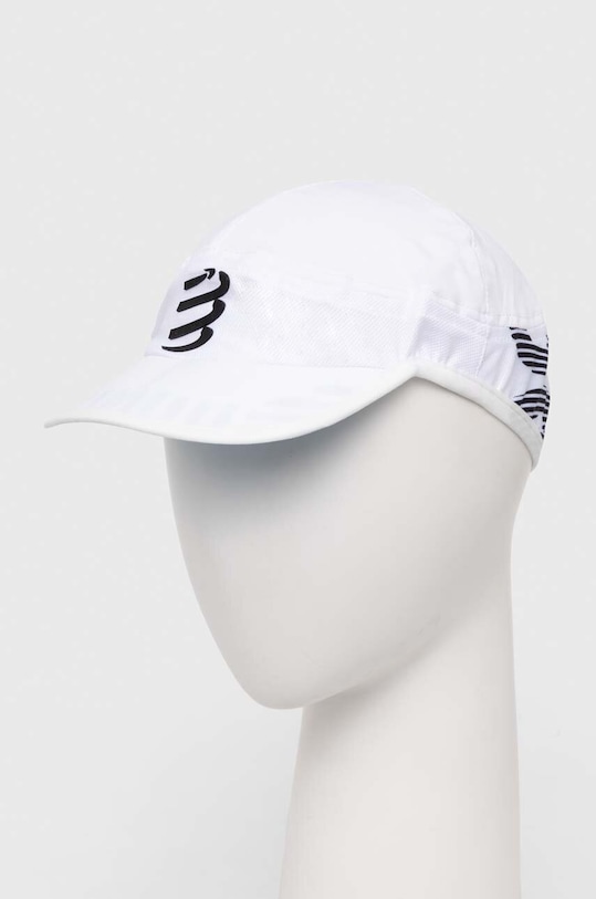 Шапка с козирка Compressport Pro Racing Cap други бял CU00003B