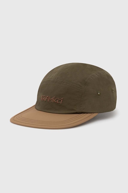 Kapa sa šiltom Gramicci Nylon Cap natpis zelena G4SA.016