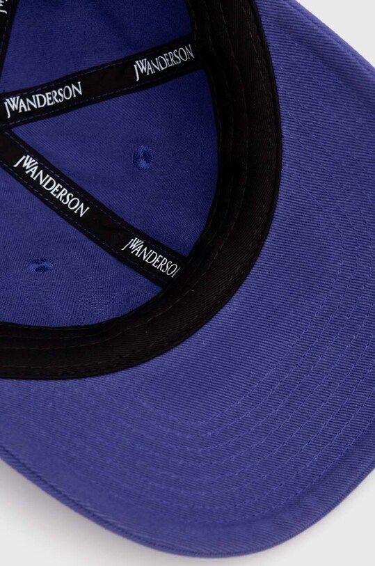Bavlněná baseballová čepice JW Anderson Baseball Cap fialová AC0198.FA0349.830