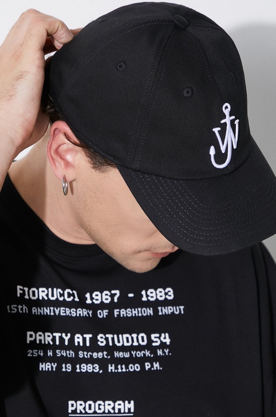 JW Anderson cotton baseball cap Baseball Cap AC0198.FA0349.999 black