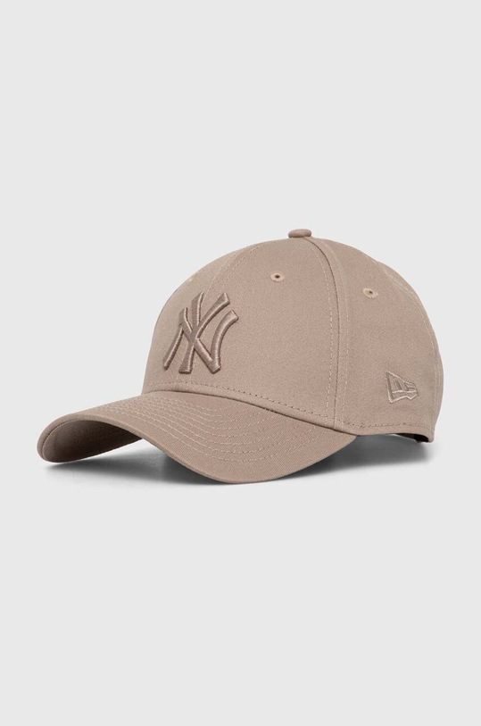Βαμβακερό καπέλο του μπέιζμπολ New Era 9FORTY NEW YORK YANKEES απλικέ μπεζ 60503374