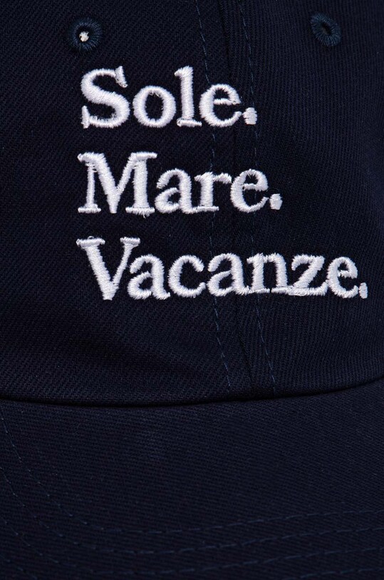 Памучна шапка с козирка Drivemebikini Sole Mare Vacanze 2022.DRV.040.NV тъмносин SS24