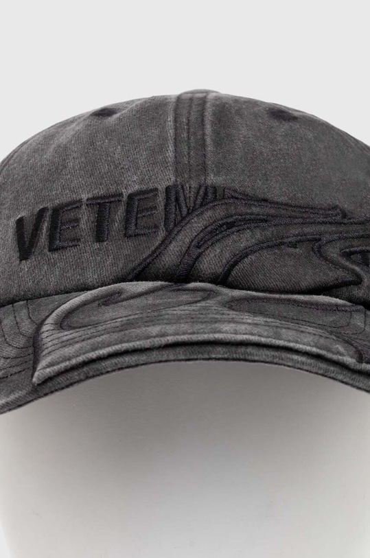 VETEMENTS cotton baseball cap Flame Logo Cap UE64CA110B black SS24
