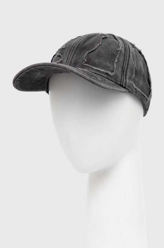 VETEMENTS cotton baseball cap Destroyed Cap plain black UE64CA210B