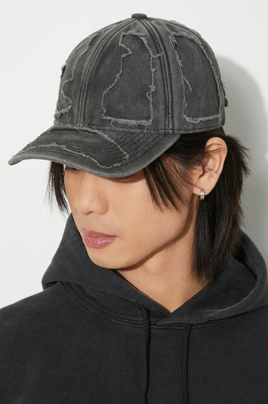 VETEMENTS cotton baseball cap Destroyed Cap UE64CA210B black