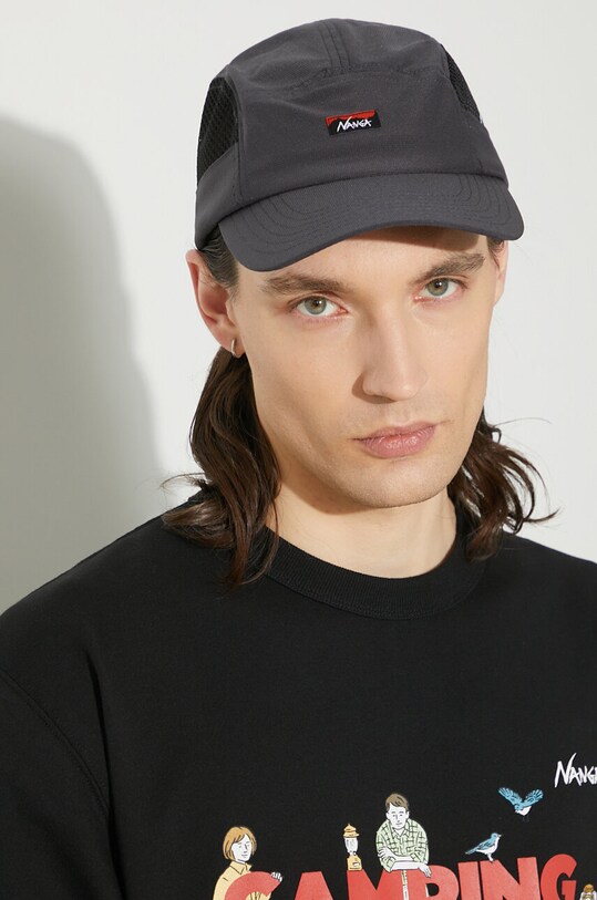 Nanga czapka z daszkiem Dotair® Mesh Jet Cap NA2411.3B906.A czarny