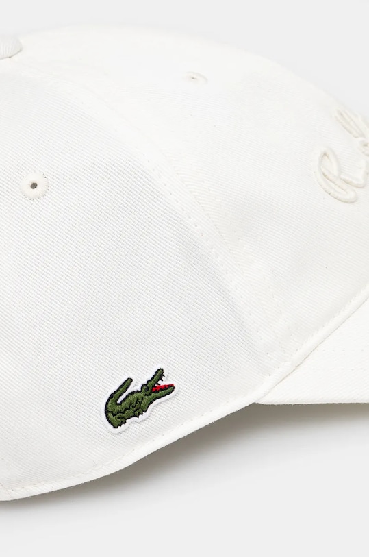 Lacoste șapcă de baseball din bumbac RK7592 alb SS24