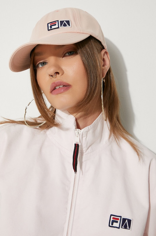 Бавовняна бейсболка Fila Fila x Aries Cap 42PS24HA010122270227 рожевий