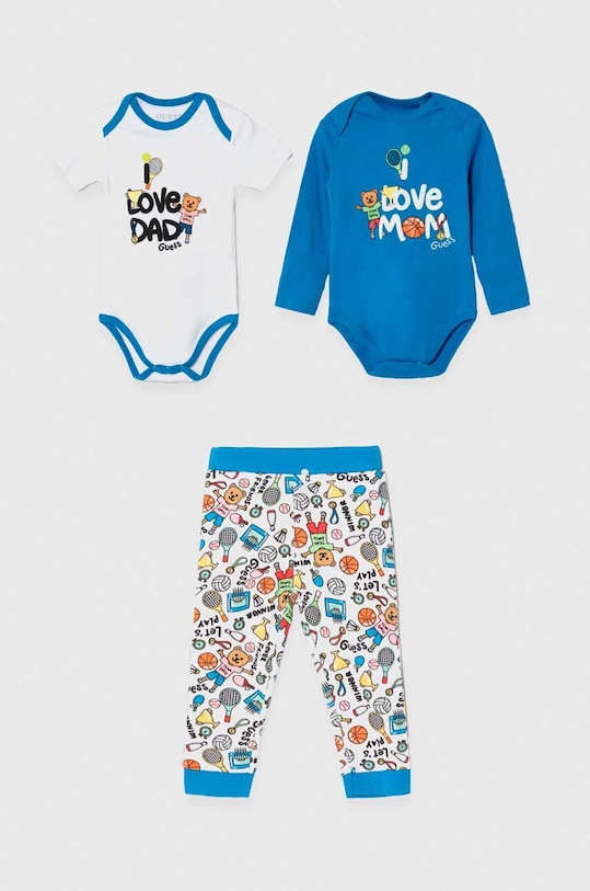 Дитячий бавовняний комплект Guess візерунок блакитний P4RG02.KA6W0.PPYH