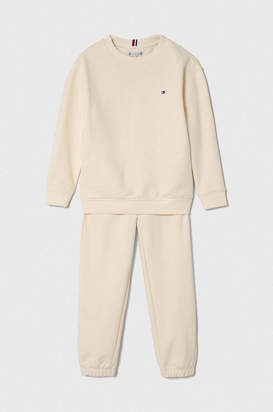 Dětská tepláková souprava Tommy Hilfiger pletenina béžová KS0KS00533.104.122.PPYH