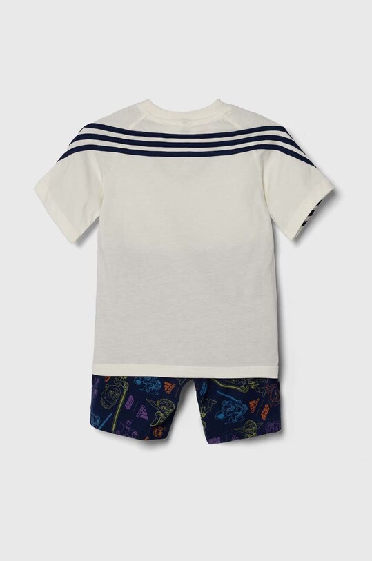 Детский комплект из хлопка adidas IN7282 бежевый SS24