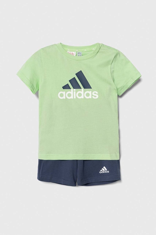Pamučna dječja trenirka adidas boja: zelena | ANSWEAR.hr
